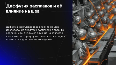 Диффузия расплавов и её влияние на качество шва