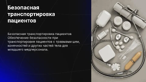 Транспортировка пациентов при травмах для медперсонала