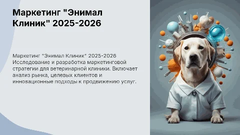 "Энимал Клиник". Маркетинговая стратегия на 2025-2026г