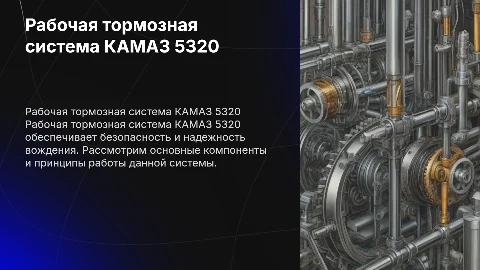 Рабочая тормозная система камаз 5320