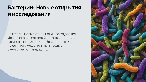 бактерии. новые иследования и открытия