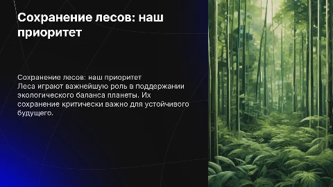 сохранение лесов