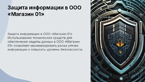 Защита информации в ООО «Магазин 01»: технические средства