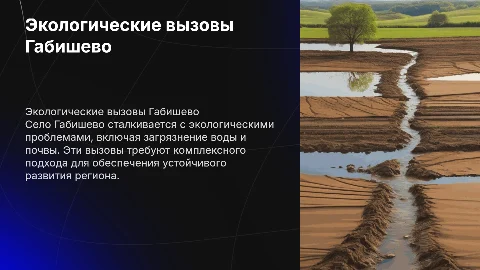 Экологические проблемы села габишево