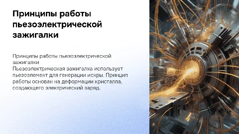 Изучение принципа работы пьезоэлектрической зажигалки