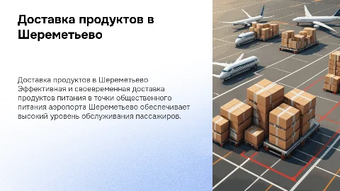 Доставка продуктов питания в аэропорту Шереметьево