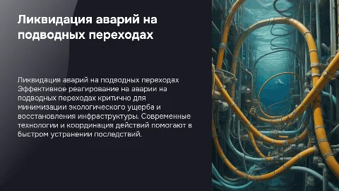 Ликвидация аварий на подводных переходах