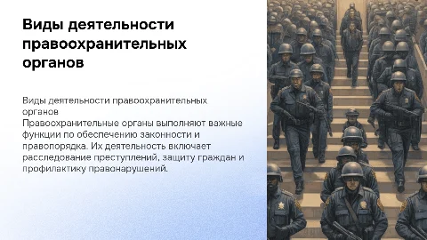 ВИДЫ ДЕЯТЕЛЬНОСТИ ПРАВООРАНИТЕЛЬНЫХ ОРГАНОВ
