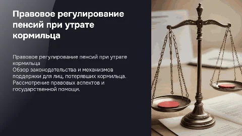 Правовое регулирование пенсий по случаю потери кормильца