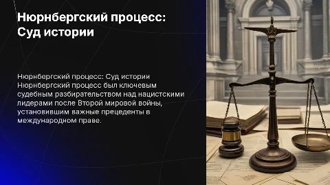 нюрнбергский процесс-суд истории