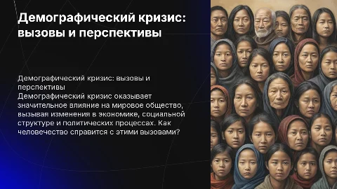 Демографический кризис и будущее человечества