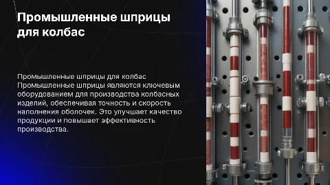 Промышленные шприцы для колбасных изделий