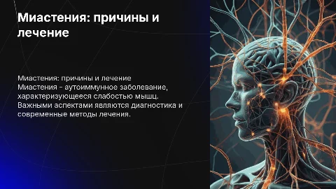 Миастения: этиология, патогенез, диагностика и лечение