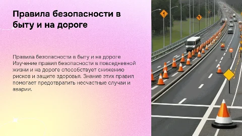 Безопасность в быту. Правила безопасности дорожного движения