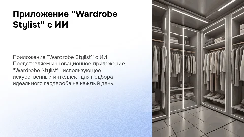 приложение "wardrobe stylist" с использованием ИИ