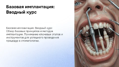 Базовая имплантация, вводный курс