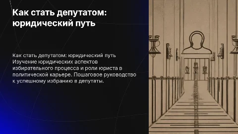 как стать депутатом со стороны юриста