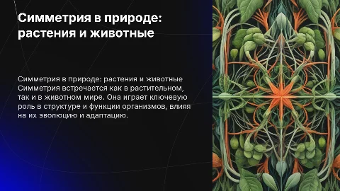 Исследование симметрии в растительном и животном мире