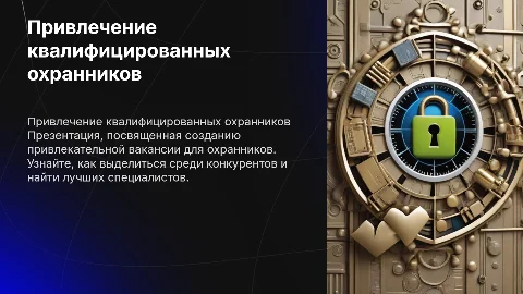 Создание привлекательной вакансии для охранников