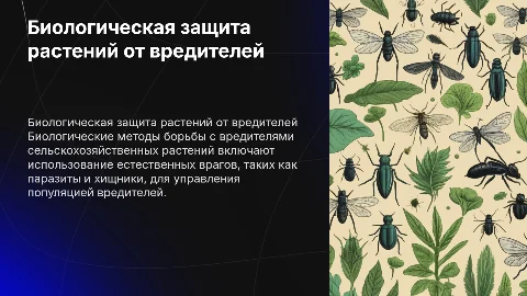 Биологические методы борьбы вредителями с/х растений