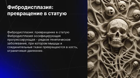 Фибродисплазия оссифицирующая прогрессирующая: болезнь статуи
