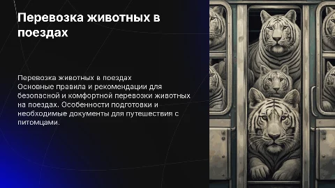 Перевозка животных в поезде