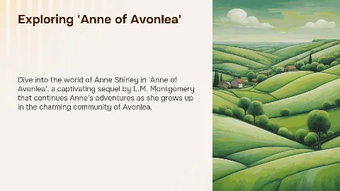 Тема презентации "Anne of Avonlea" by L.M. Montgomery