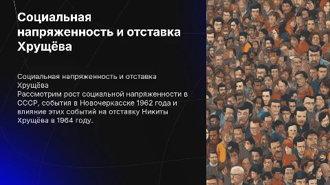 Рост социальной напряженности и отставка Хрущёва в СССР