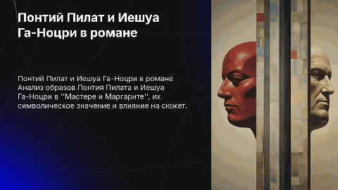 Образ Понтия Пилата и Иешуа Га-Норция в Булгакове