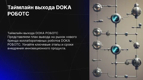 Таймлайн вывода на рынок коллаборативных роботов DOKA РОБОТС