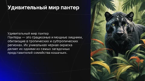 презентация на английском про пантеру