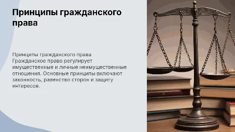 Гражданское право: принципы и основы