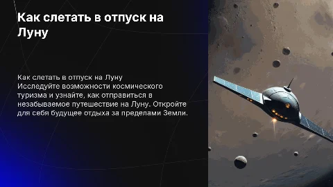 Как слетать в отпуск на Луну