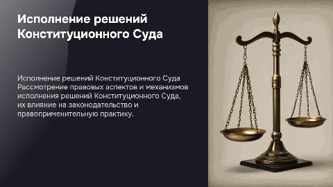 Исполнение решений Конституционного Суда