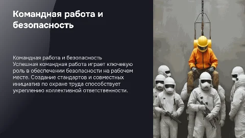 Роль командной работы в обеспечении безопасности на рабочем месте