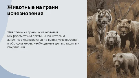 Животные находящиеся на грани исчезновения
