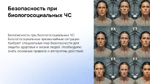 Безопасность при возникновении биологосоциальных ЧС