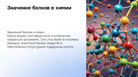Значение белка химия