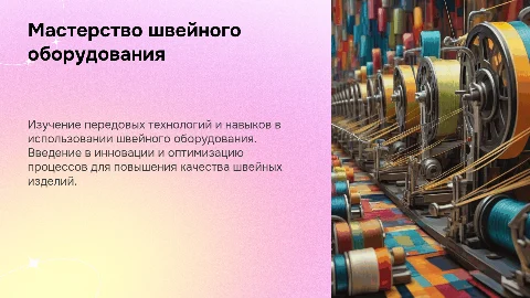 Мастерство швейного оборудования