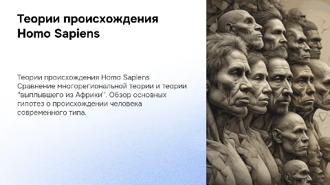 Сравнительный анализ теорий происхождения Homo sapiens