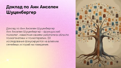 дОКЛАД по АНН анселин шуценбергер