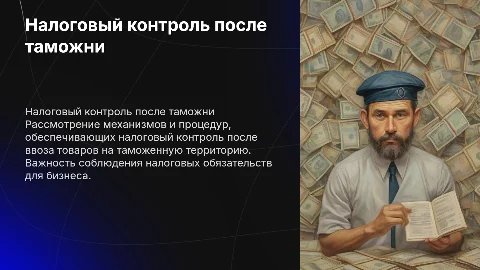 Налоговый контроль после выпуска товаров на таможню