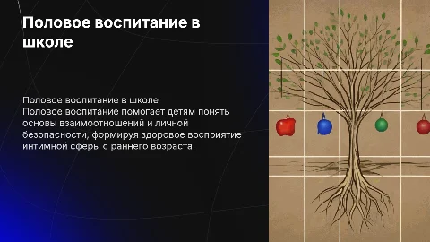 Половое воспитание детей школьного отделения