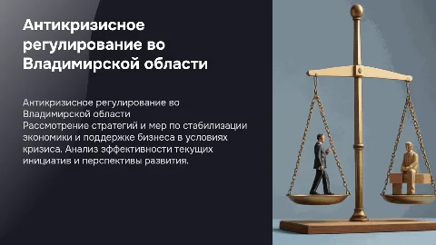 Антикризисное регулирование во Владимирской области
