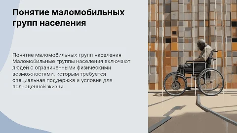 Понятие маломобильных групп населения