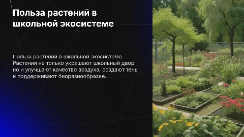 Польза растений в школьной экосистеме для озеленения