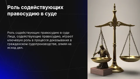 Статус лиц, содействующих правосудию в гражданском процессе