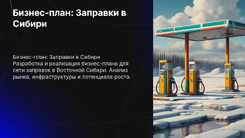 Бизнес-план Заправки в восточной сибири