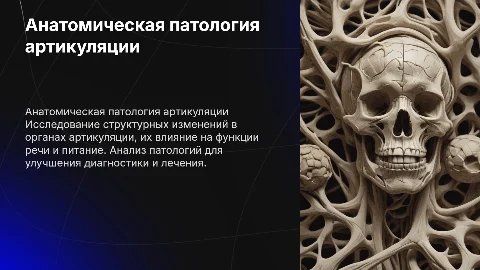 Анатомическая патология органов артикуляции
