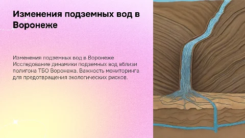 Мониторинг изменений подземных вод в Воронеже